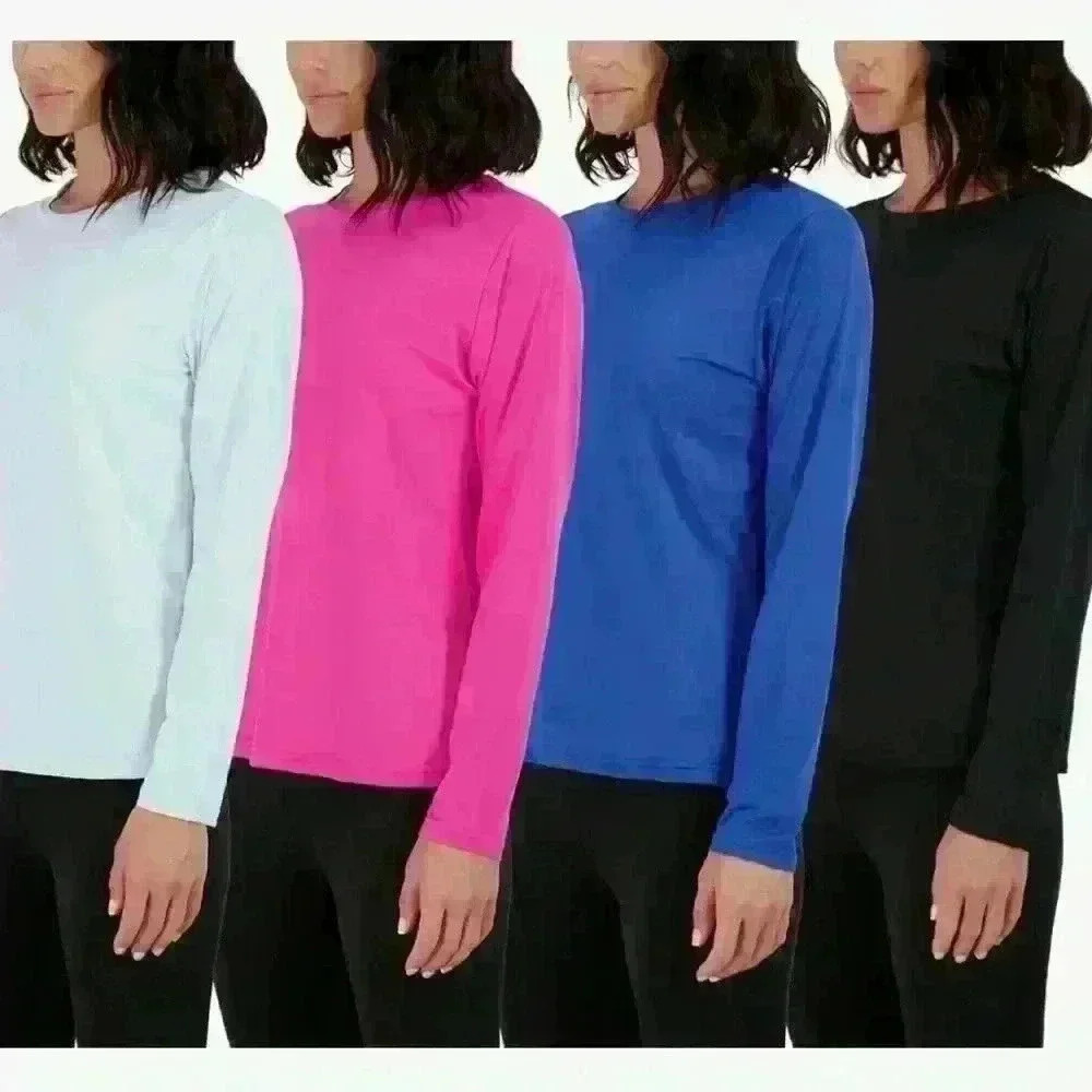 Amazon Real Essentials Dry-Fit Long Sleeve T-Shirt, Women’s Medium, Hot Pink - Picture 7 of 8